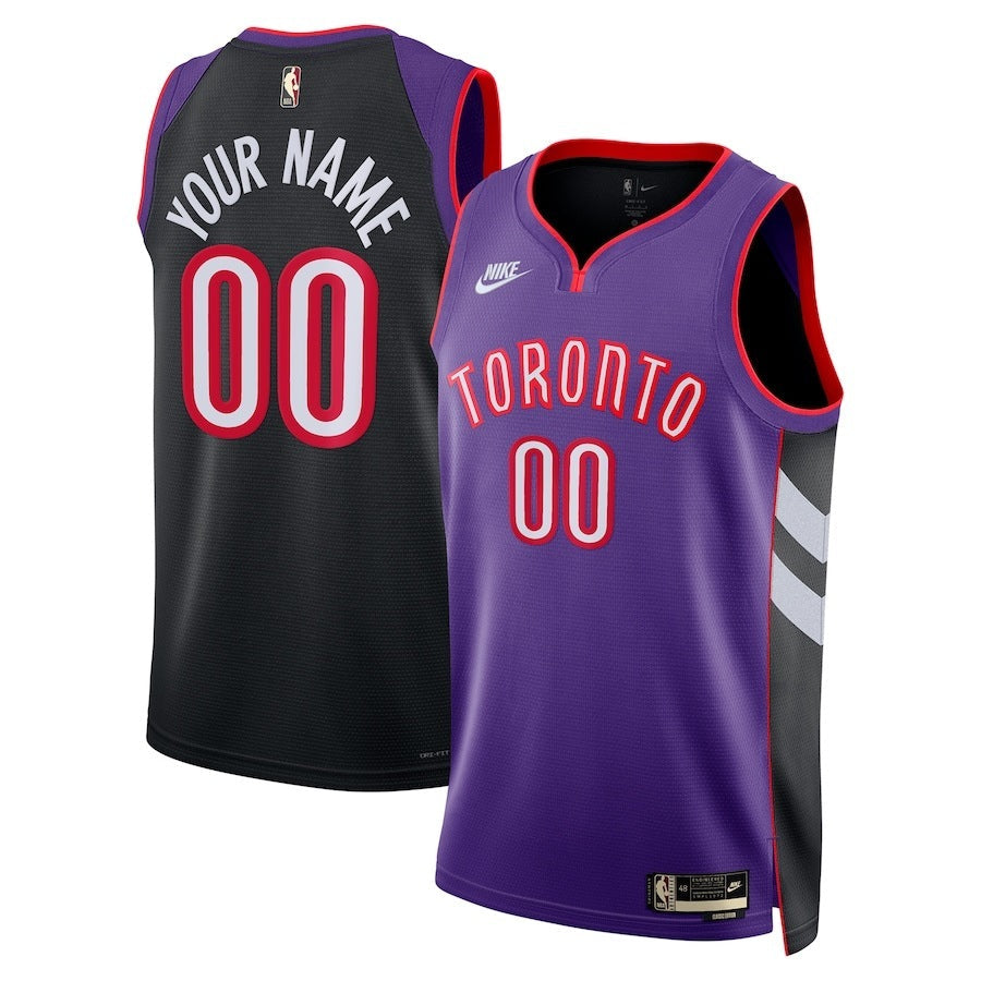 Toronto Raptors Unisex Adult Swingman Custom Jersey - Classic Edition - Purple Basketball Jersey basketball jersey product view 1