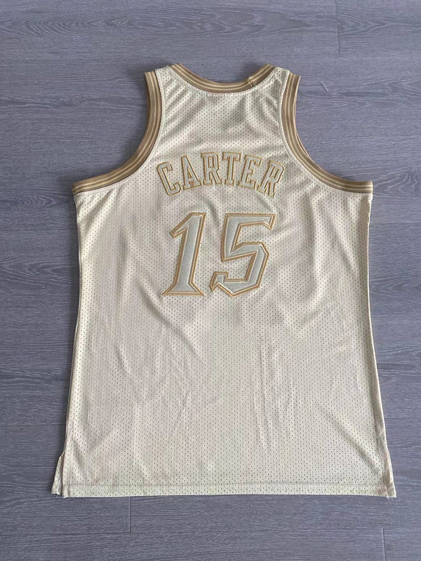 Toronto Raptors #15 Carter 1998-99 authentic jersey gold Style 1 Basketball Jersey basketball jersey product view 1