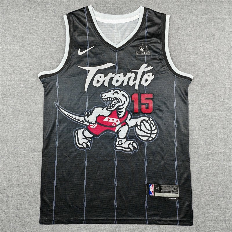 Toronto Raptors #15 Vince Carter 26 Raptors 15 Black City Edition Style 2 Basketball Jersey basketball jersey product view 1