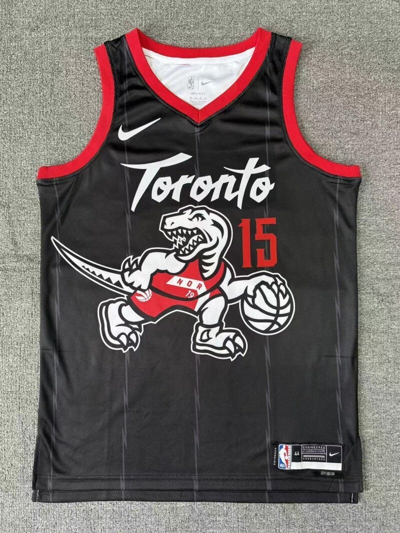 Toronto Raptors #15 Vince Carter 26 Season Raptors City Black Style 2 Basketball Jersey basketball jersey product view 1