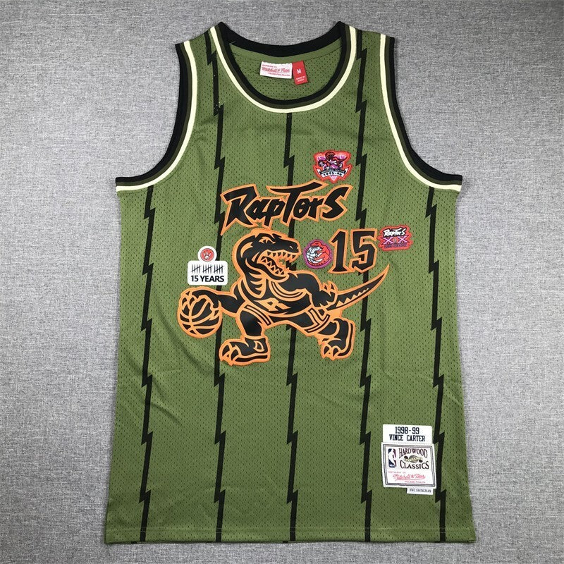 Toronto Raptors #15 Vince Carter Raptors 15 Green s-xxl Style 4 Basketball Jersey basketball jersey product view 1