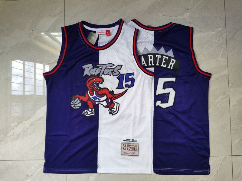 Toronto Raptors #15 Vince Carter Raptors 15 Purple White Style 3 Basketball Jersey basketball jersey product view 1