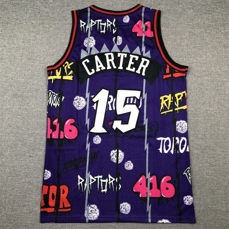 Toronto Raptors #15 Vince Carter Raptors 15 Purple s-xxl Style 1 Basketball Jersey basketball jersey product view 1