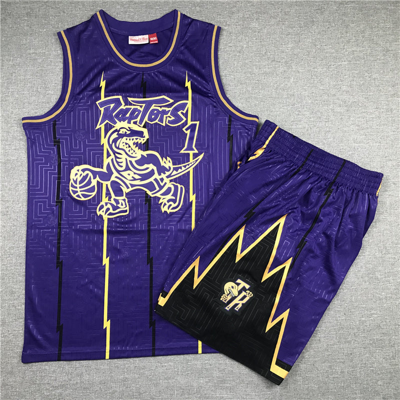 Toronto Raptors #1 Tracy McGrady Raptors Edition Shorts Basketball Jersey basketball jersey product view 1