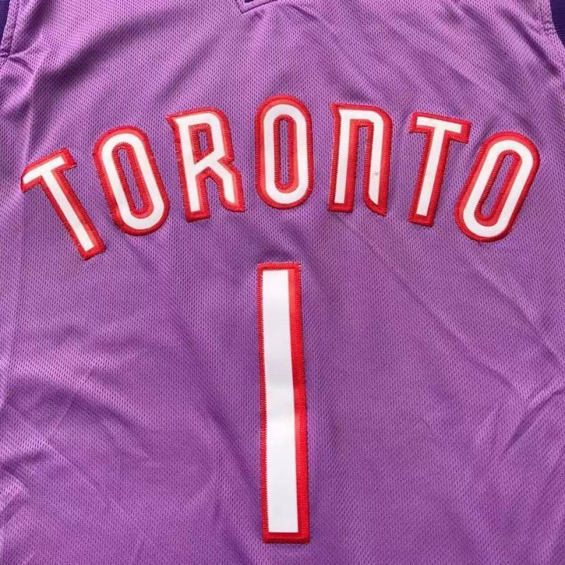 Toronto Raptors #1 mcgrady m&n jersey purpleblack Style 3 Basketball Jersey basketball jersey product view 1