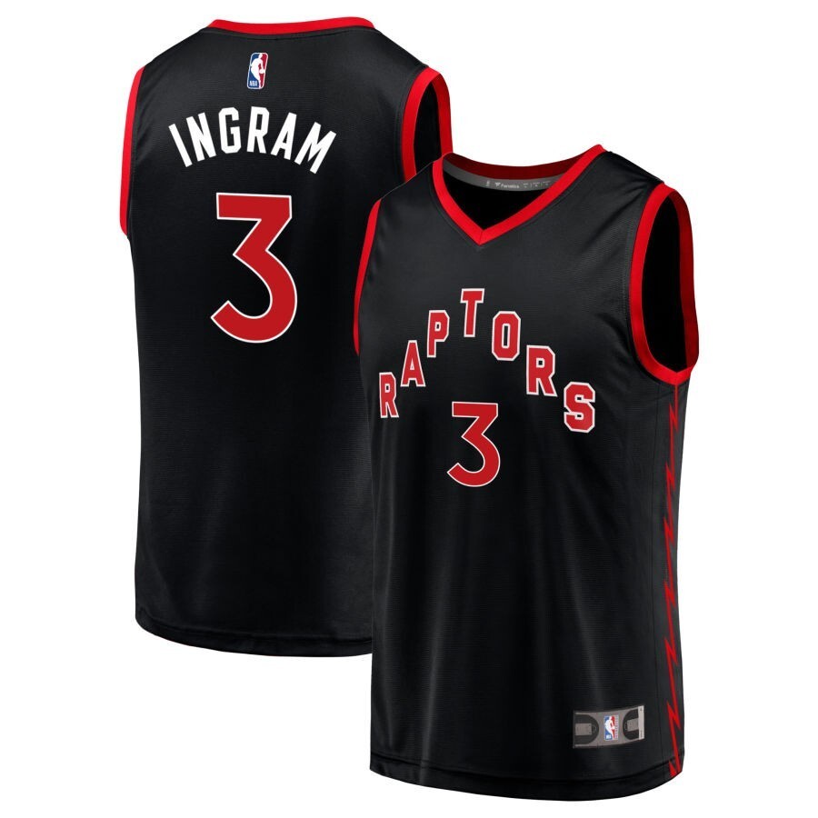 Toronto Raptors #3 Brandon Ingram Statement Edition - Black Basketball Jersey basketball jersey product view 1