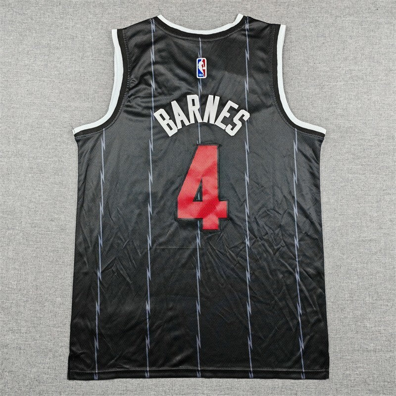 Toronto Raptors #4 Scottie Barnes 26 Raptors 4 Black City Edition Style 1 Basketball Jersey basketball jersey product view 1