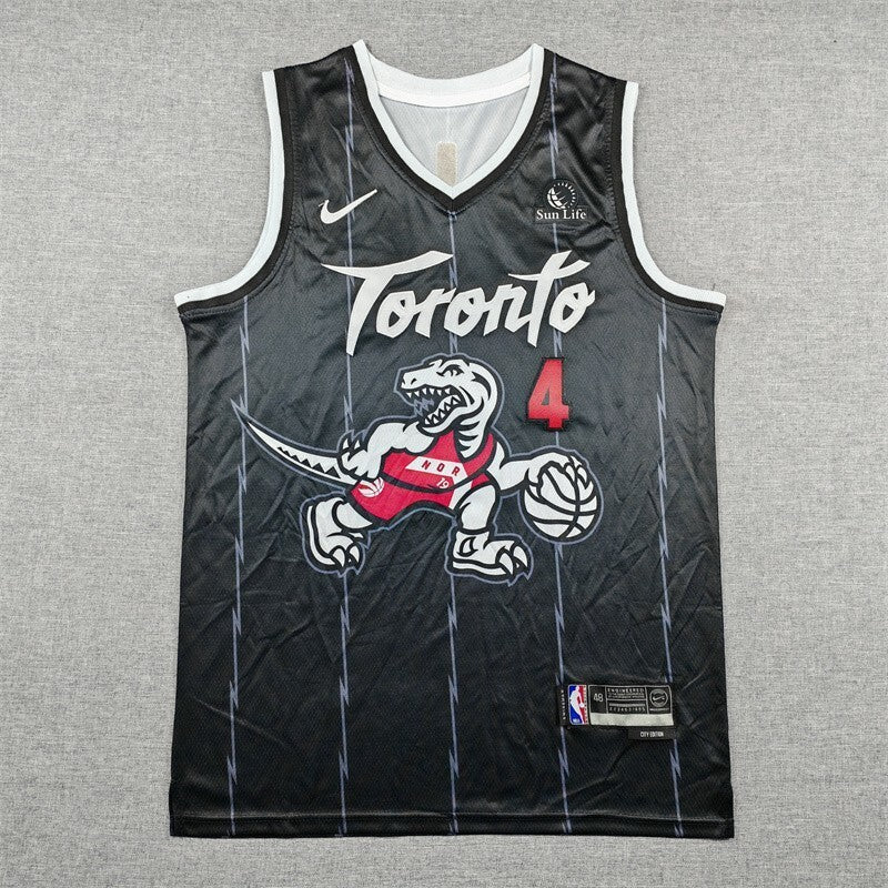 Toronto Raptors #4 Scottie Barnes 26 Raptors 4 Black City Edition Style 2 Basketball Jersey basketball jersey product view 1