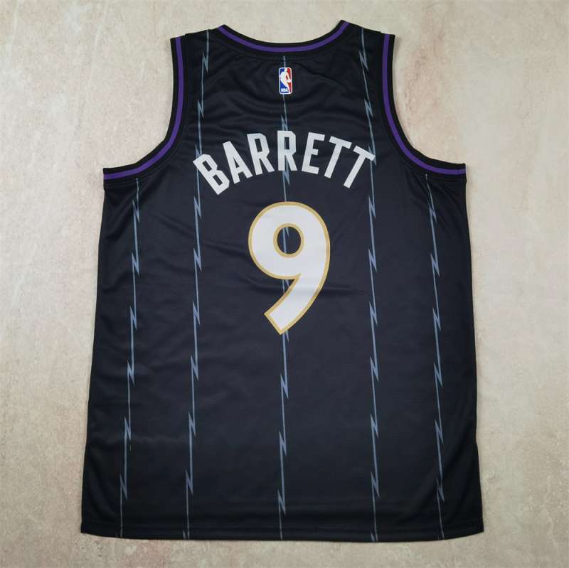 Toronto Raptors #9 RJ Barrett Hot Press Raptors 9 Black City Edition s-xxl Style 1 Basketball Jersey basketball jersey product view 1