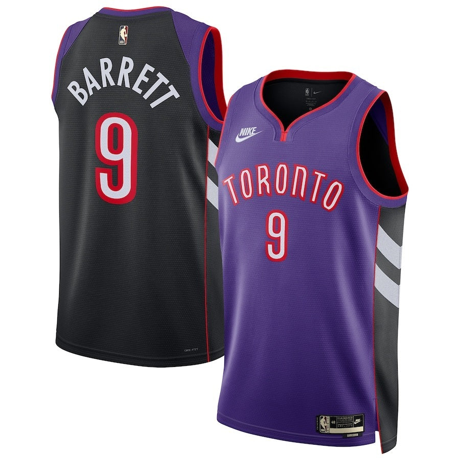 Toronto Raptors #9 RJ Barrett Unisex 202425 Swingman Jersey - Purple - Classic Edition Basketball Jersey basketball jersey product view 1