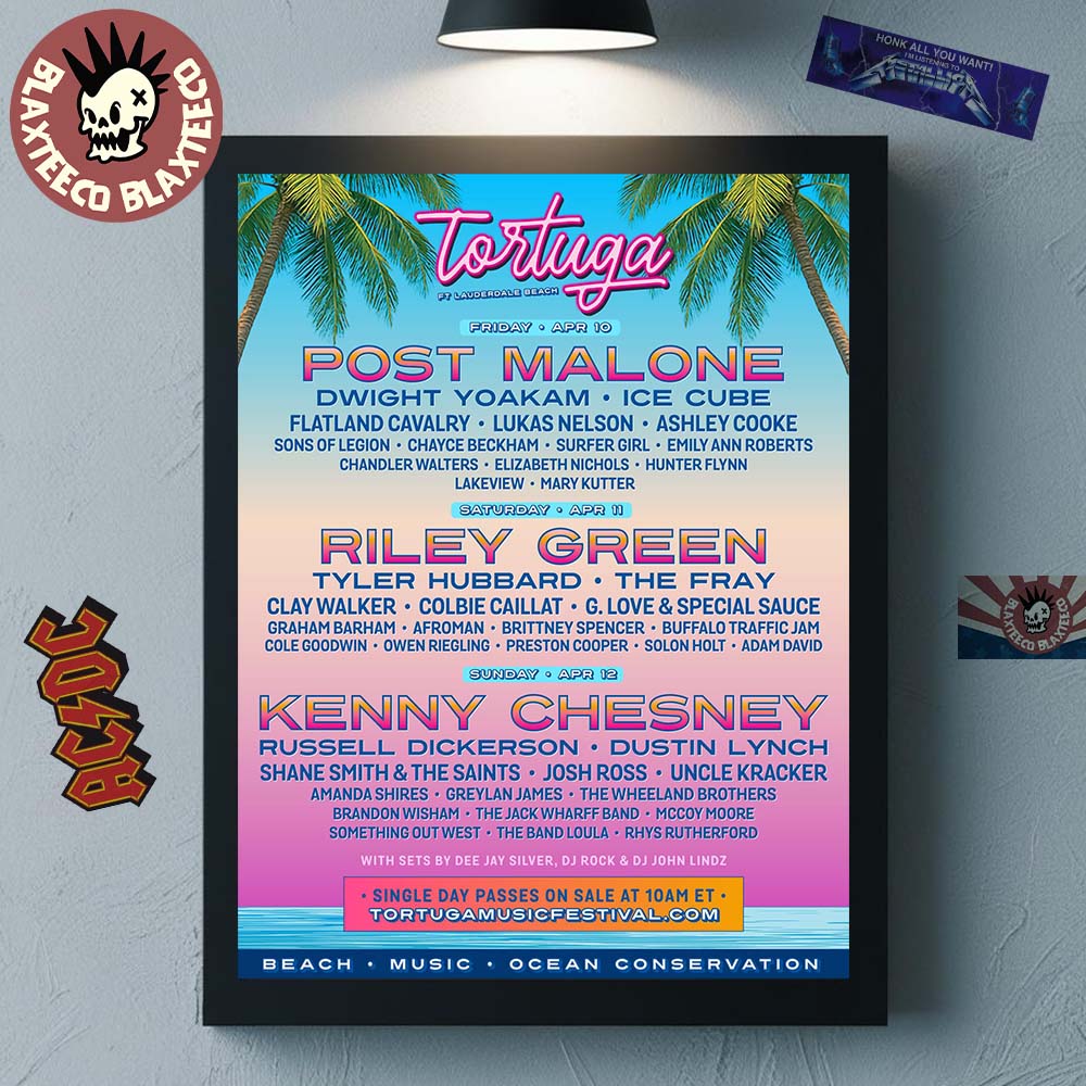 Tortuga Festival 2026 Full Lineup In Fort Lauderdale Florida At Lauderdale Beach From April 10 To 12 2026 Home Decor Poster Canvas - T-Shirt, Sweatshirt, Hoodie