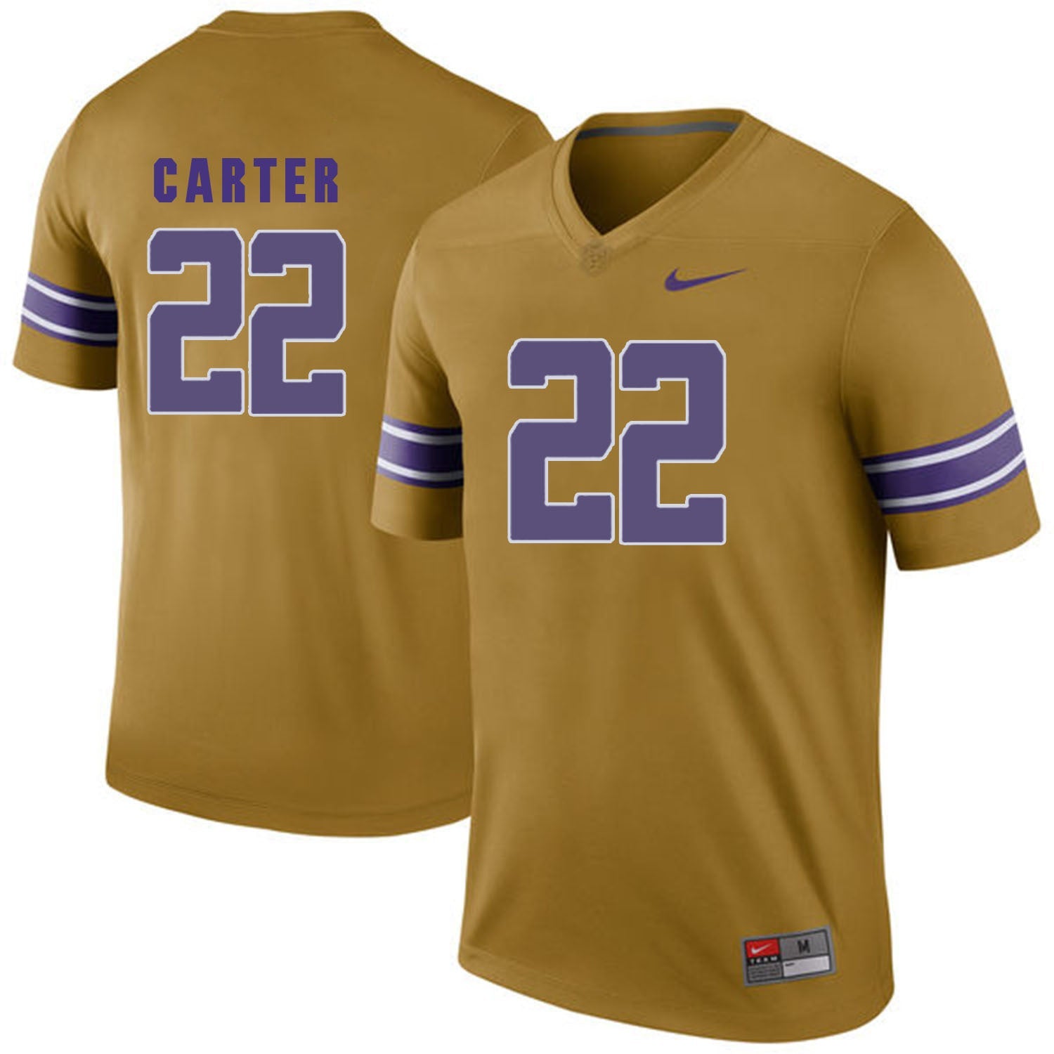 Tory Carter 22 Gridiron Gold College Football Jersey football jersey product view 1