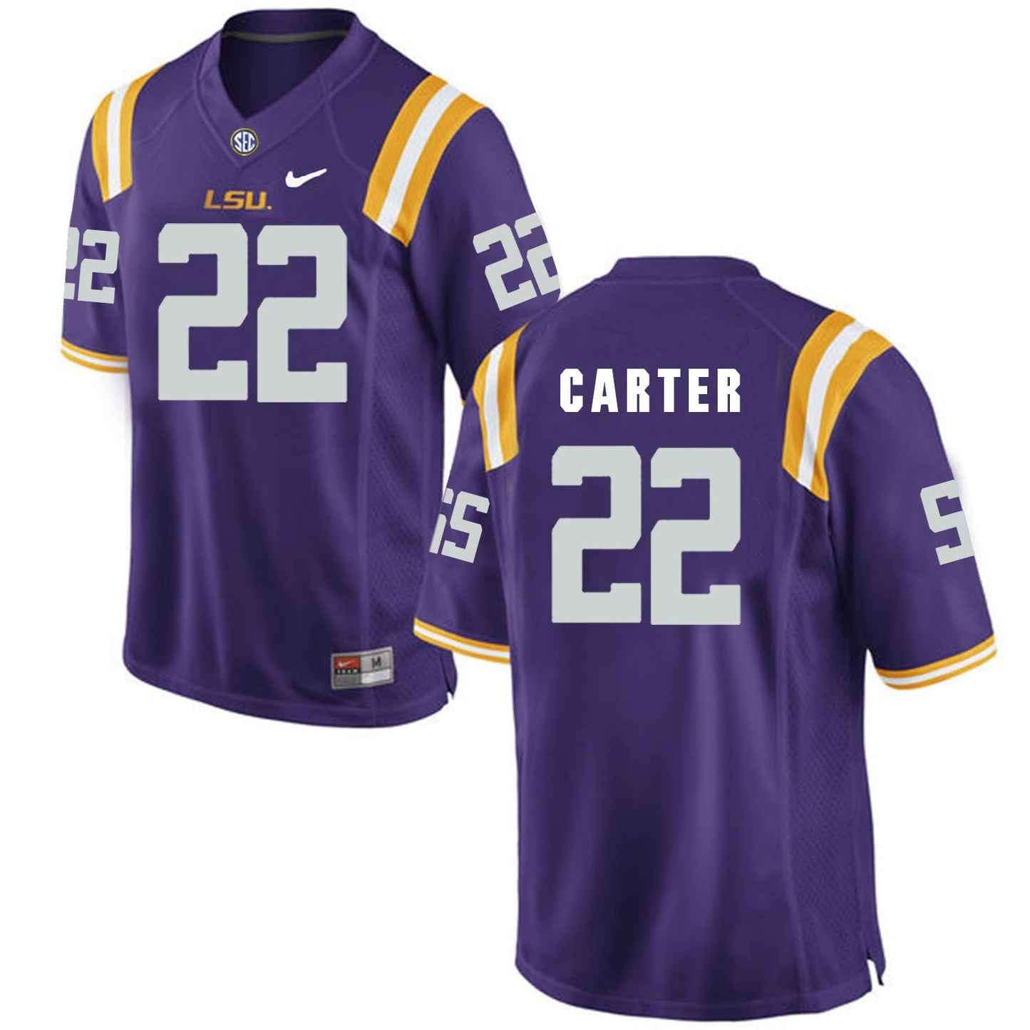 Tory Carter 22 Purple College Football Jersey football jersey product view 1