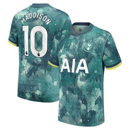 Tottenham Hotspur #10 James Maddison 202425 Third Men Jersey - Green Soccer Jersey sports jersey product view 1
