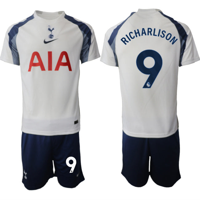 Tottenham Hotspur #9 Richarlison 2025 26 White Home Soccer Jersey Suit sports jersey product view 1