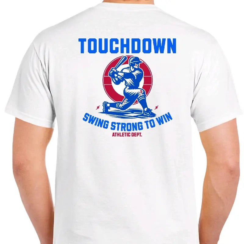 Touchdown Baseball Funny Menswear Casual Cotton - Adult & Kids T-Shirts, Sweatshirts & Hoodies apparel design preview 1
