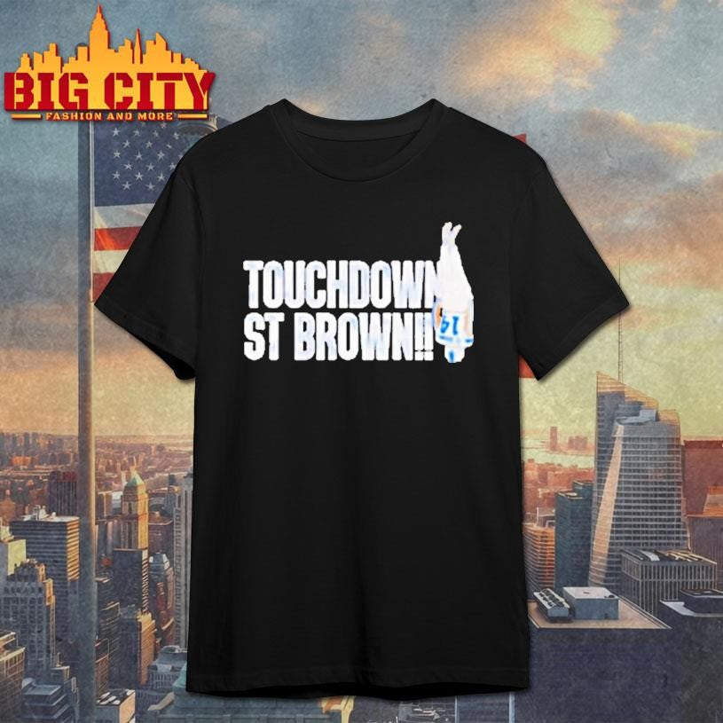Touchdown St Brown Tour 2025 Shirt Unisex T-shirt, Sweatshirt, Hoodie, Long Sleeve Tee - T-Shirt, Sweatshirt, Hoodie