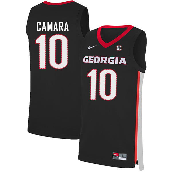Toumani Camara 10 V Collar Black College Football Jersey football jersey product view 1
