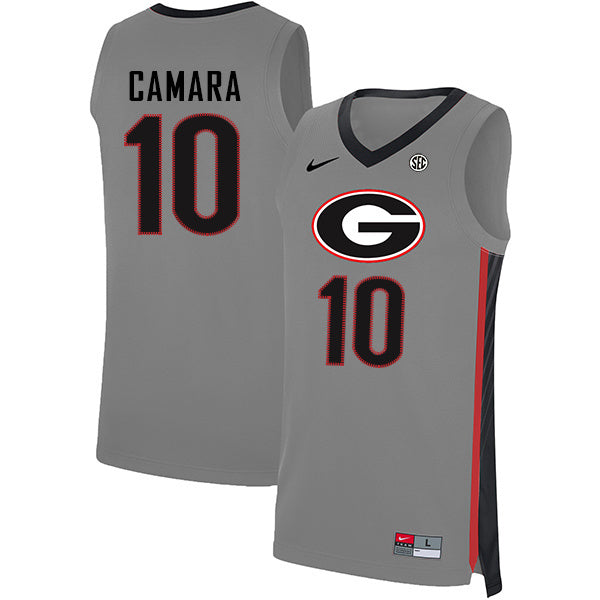 Toumani Camara 10 V Collar Gray College Football Jersey football jersey product view 1
