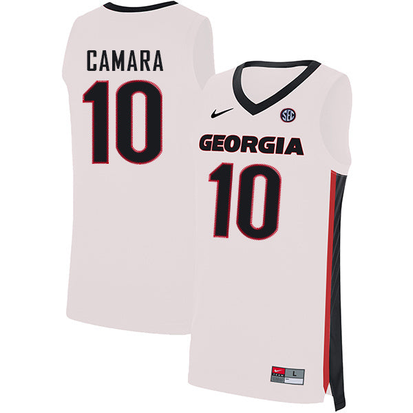 Toumani Camara 10 V Collar White College Football Jersey football jersey product view 1