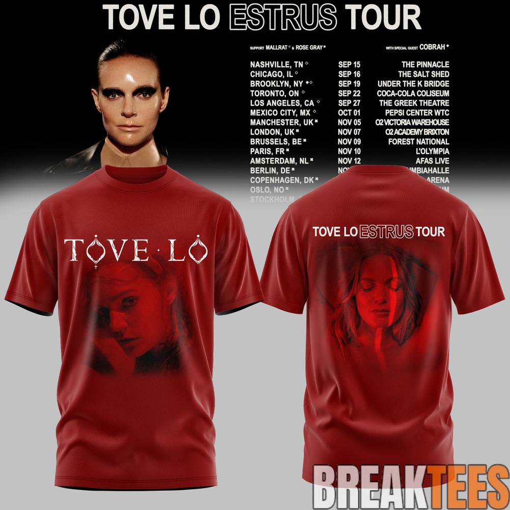 Tove Lo ESTRUS Tour 2026 Shirt Unisex T-shirt, Sweatshirt, Hoodie, Long Sleeve Tee - T-Shirt, Sweatshirt, Hoodie
