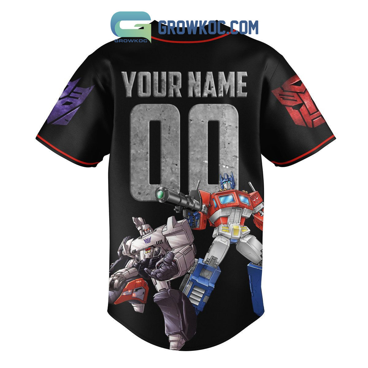 Transformers Autobot The Heroes Personalized Baseball Jersey baseball jersey product view 2