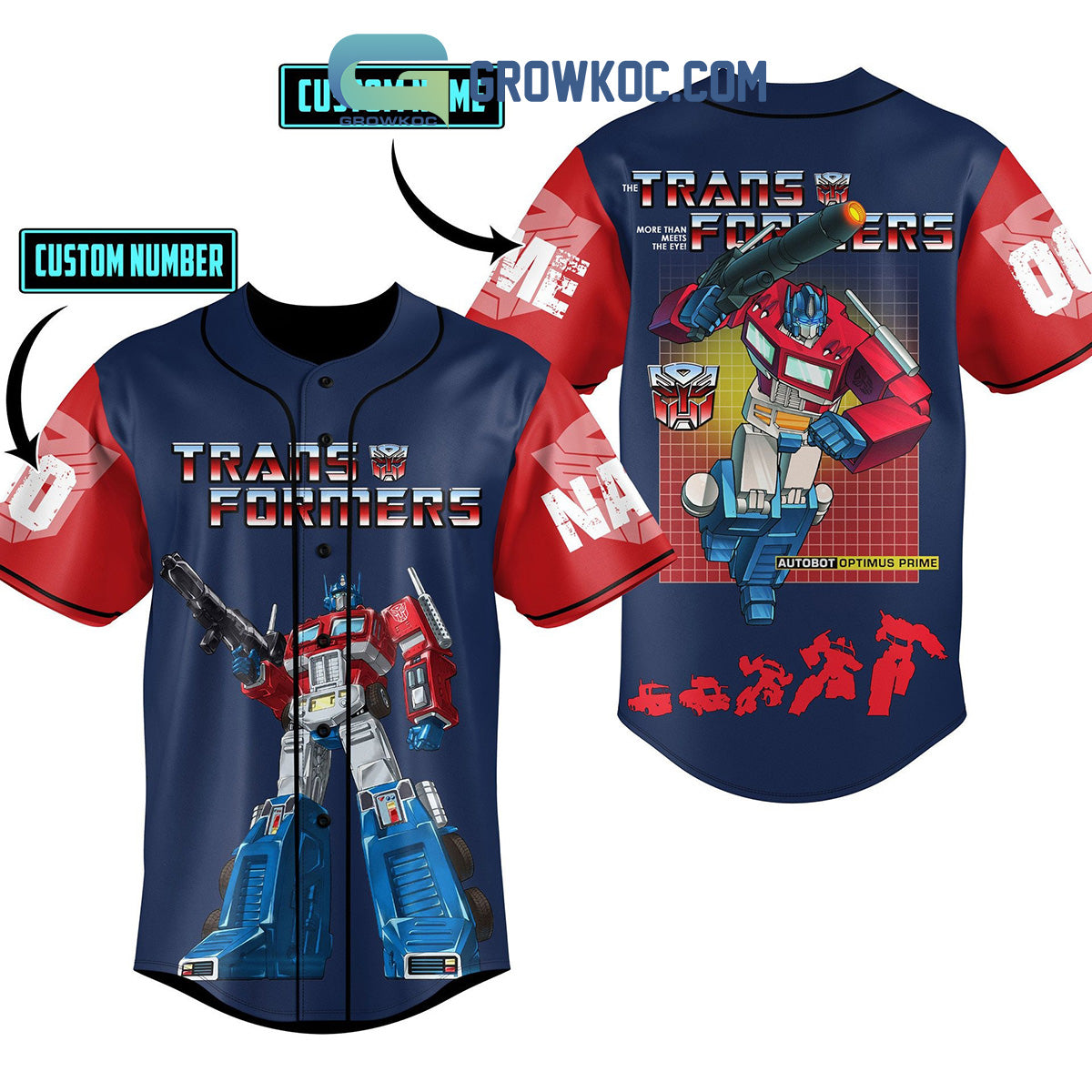 Transformers Freedom Is The Right Personalized Baseball Jersey baseball jersey product view 3
