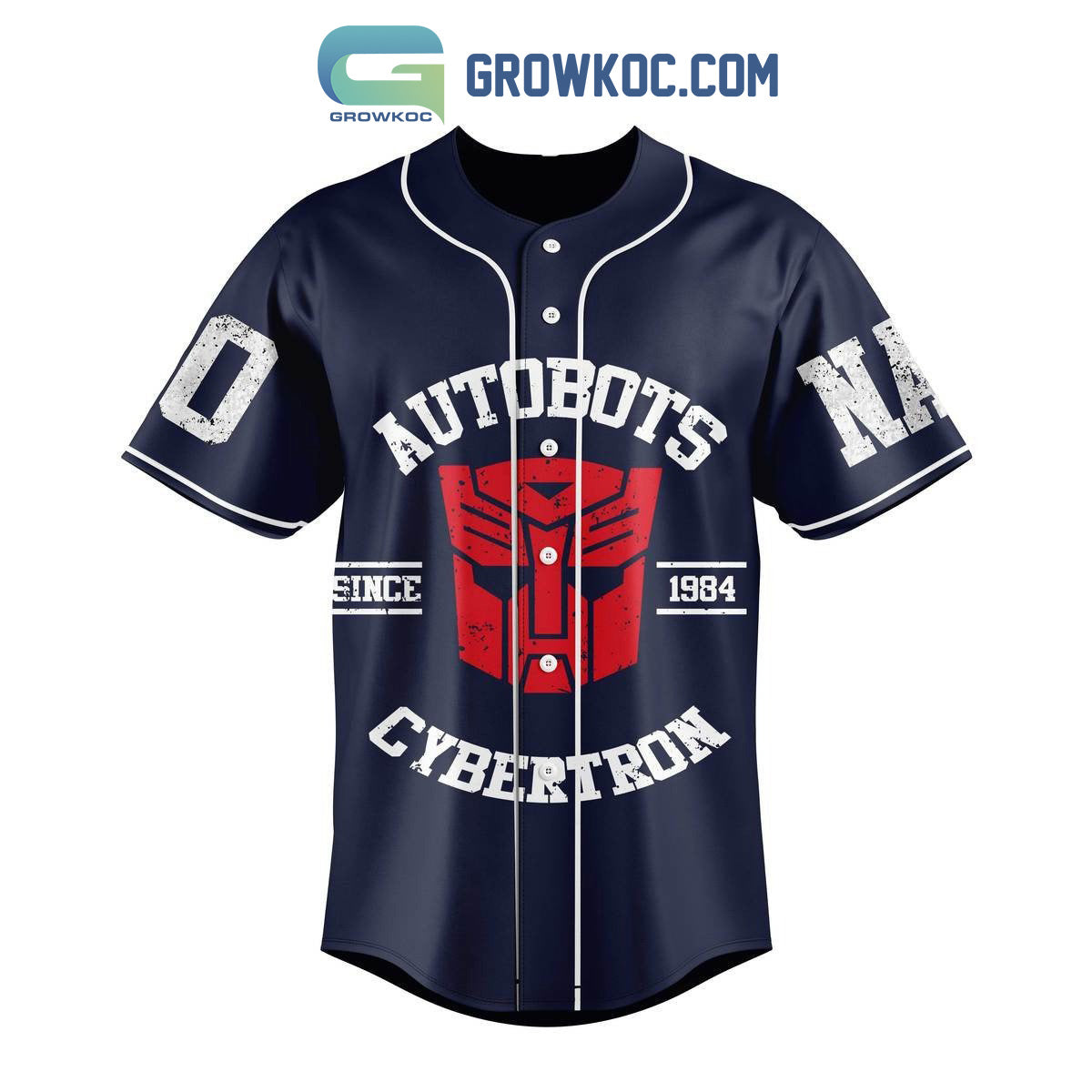 Transformers Autobots Cybertron 2023 Personalized Baseball Jersey baseball jersey product view 2