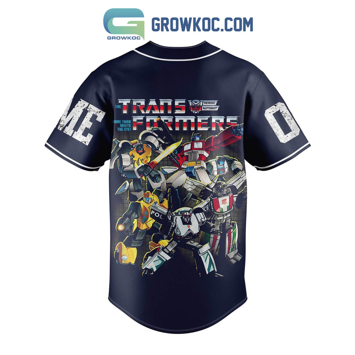 Transformers Autobots Cybertron 2023 Personalized Baseball Jersey baseball jersey product view 3