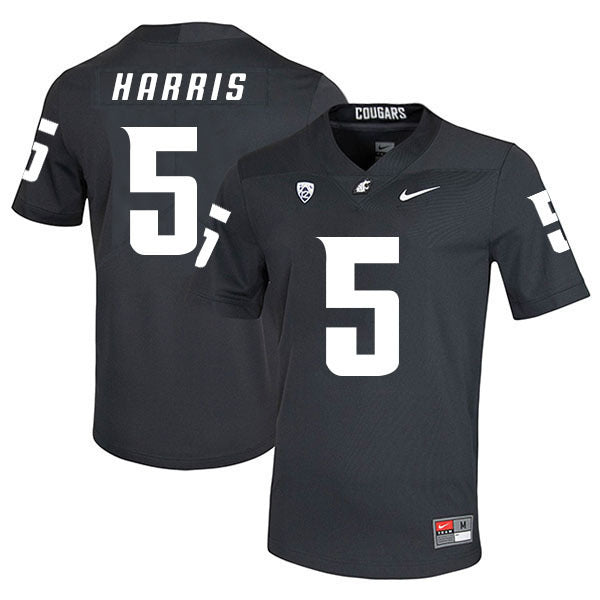 Travell Harris 5 Carbon Black College Football Jersey football jersey product view 1