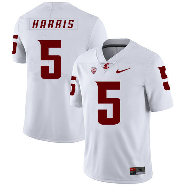 Travell Harris 5 White College Football Jersey football jersey product view 1