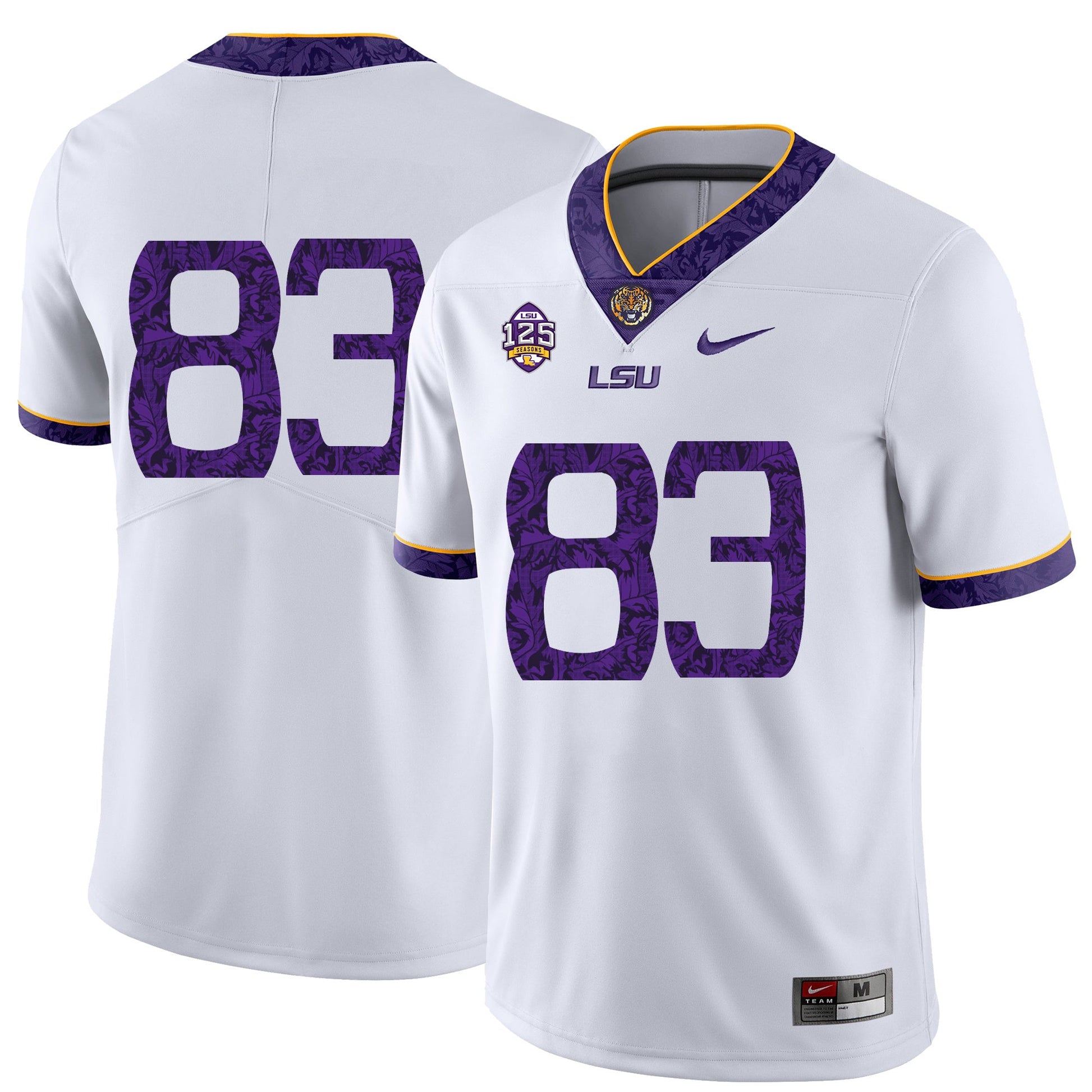 Travin Dural 83 Pattern White .2jpg College Football Jersey football jersey product view 1