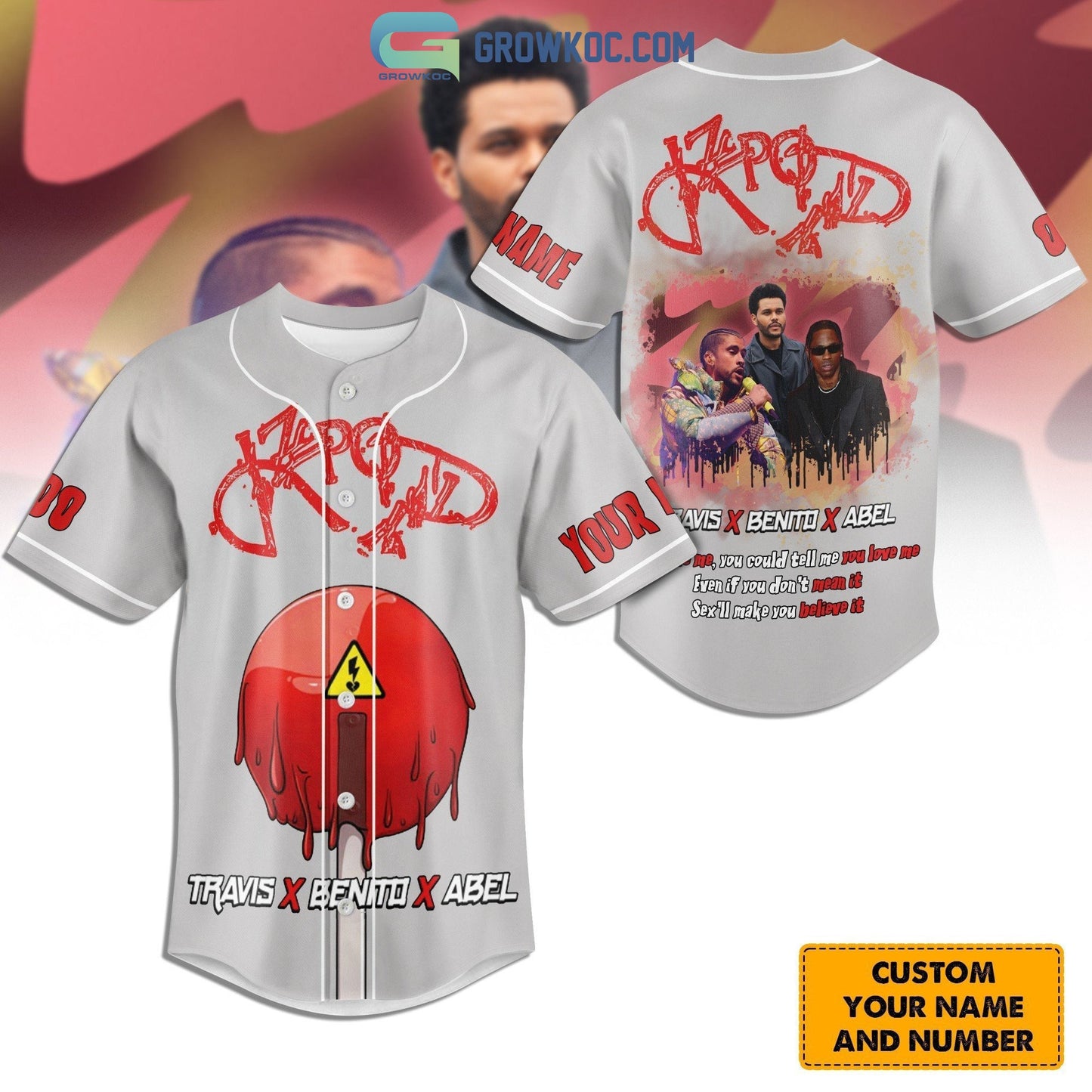 Travis Benito FT Abel Personalized Baseball Jersey baseball jersey product view 1