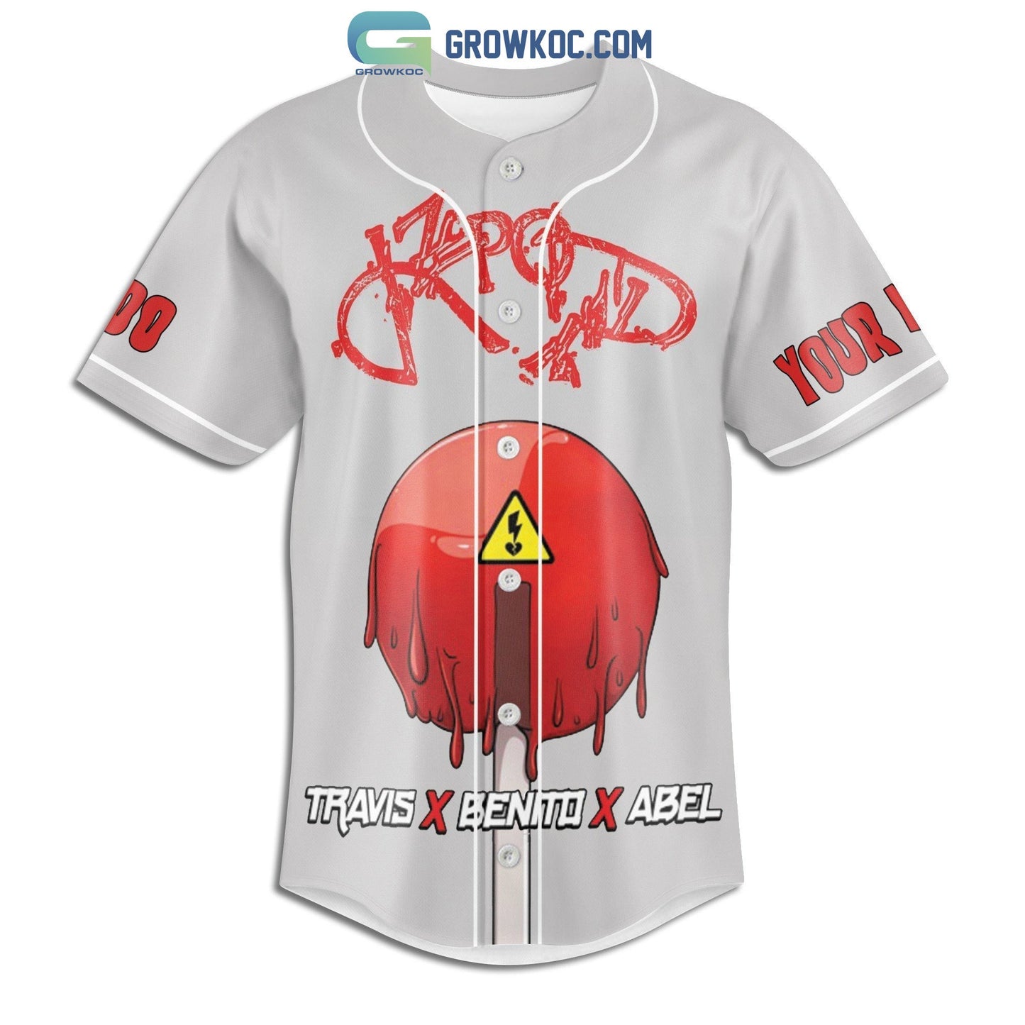 Travis Benito FT Abel Personalized Baseball Jersey baseball jersey product view 2