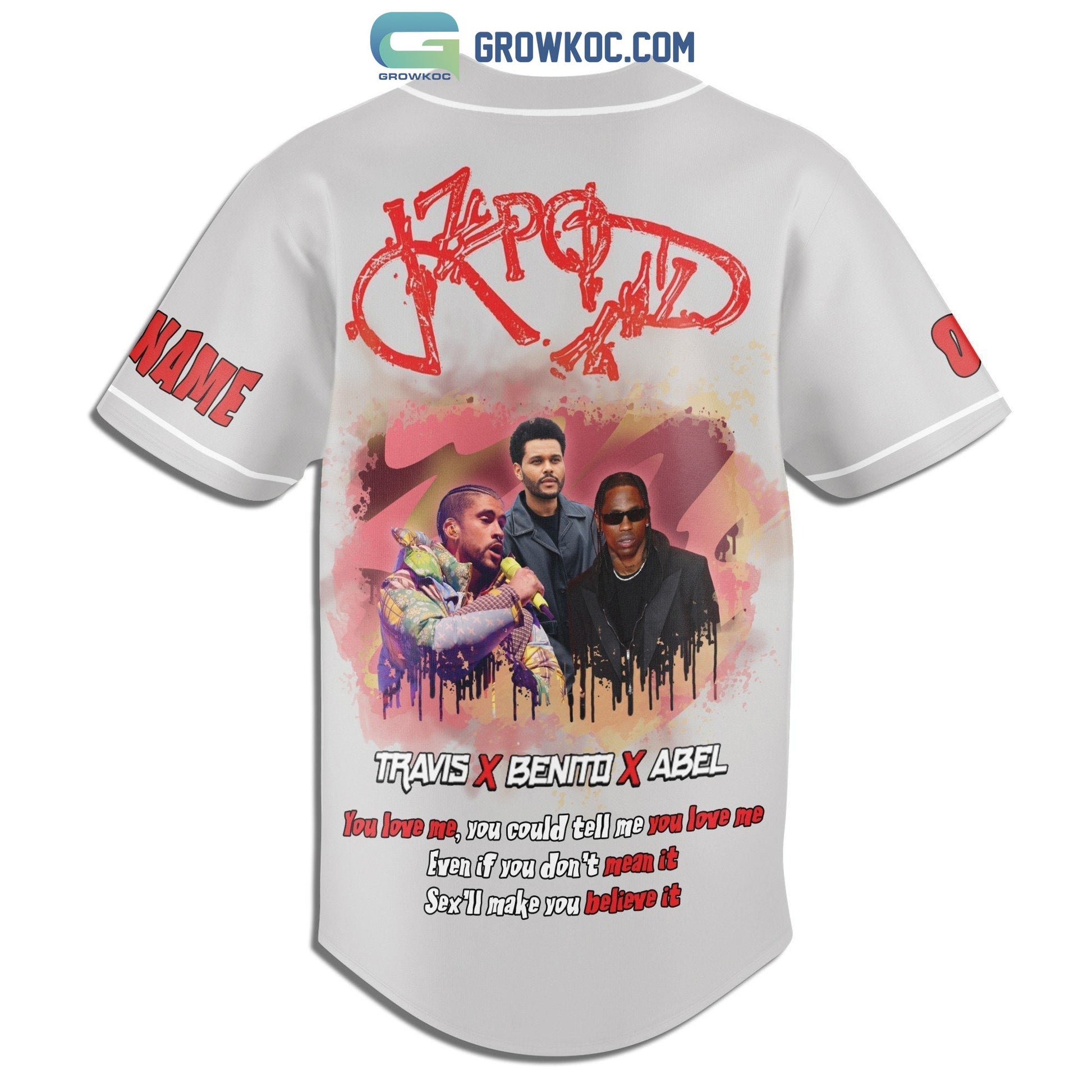 Travis Benito FT Abel Personalized Baseball Jersey baseball jersey product view 3