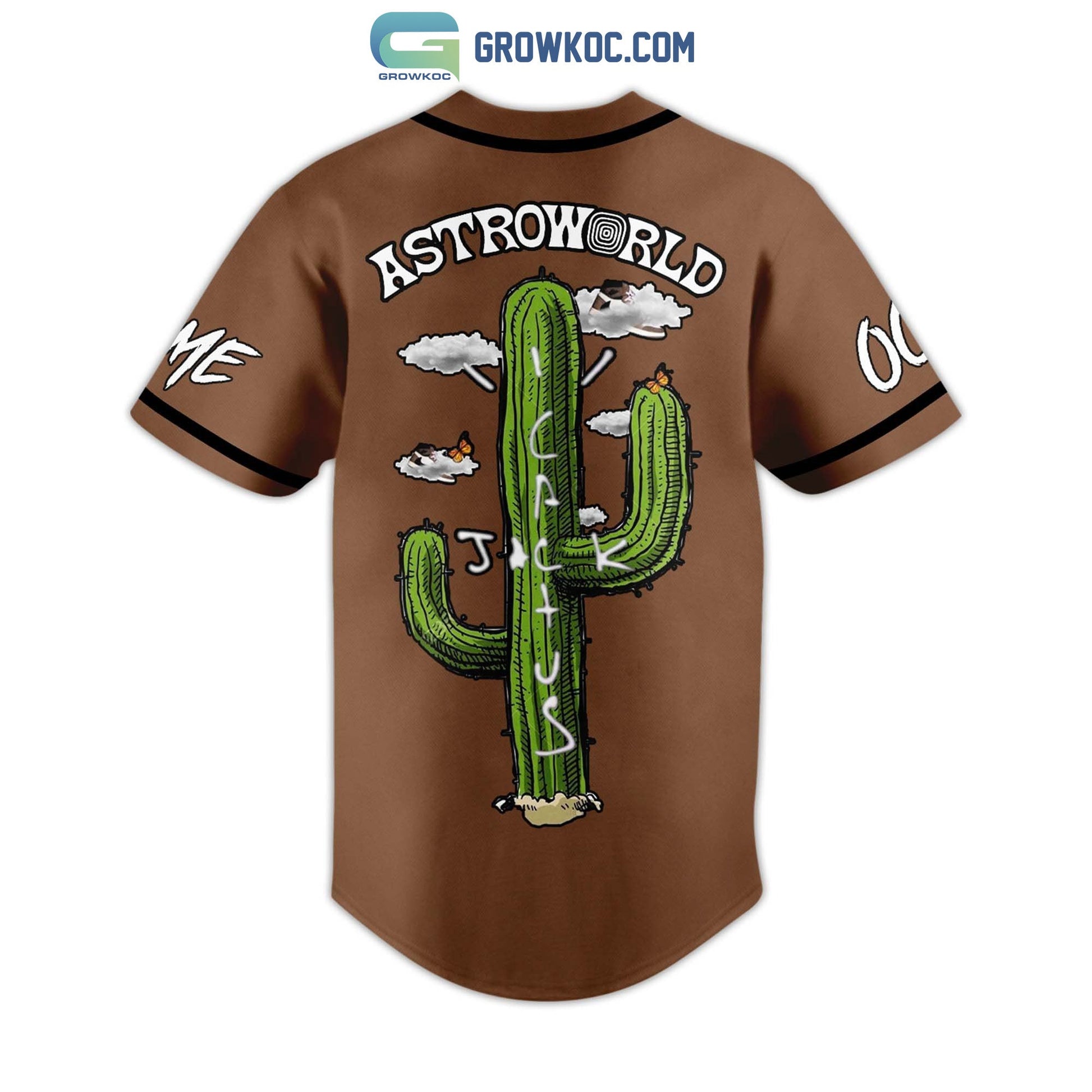 Travis Scott Astroworld Cactus Personalized Baseball Jersey baseball jersey product view 2