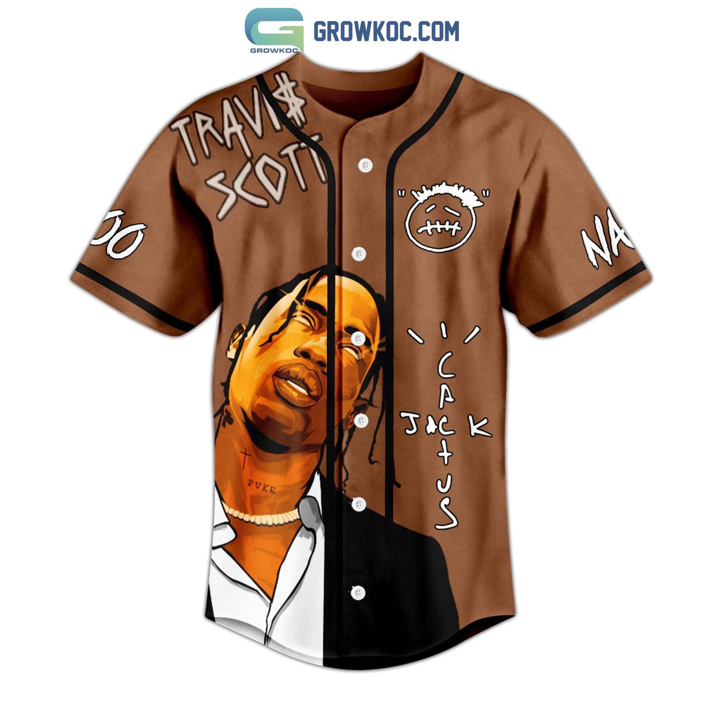 Travis Scott Astroworld Cactus Personalized Baseball Jersey baseball jersey product view 3