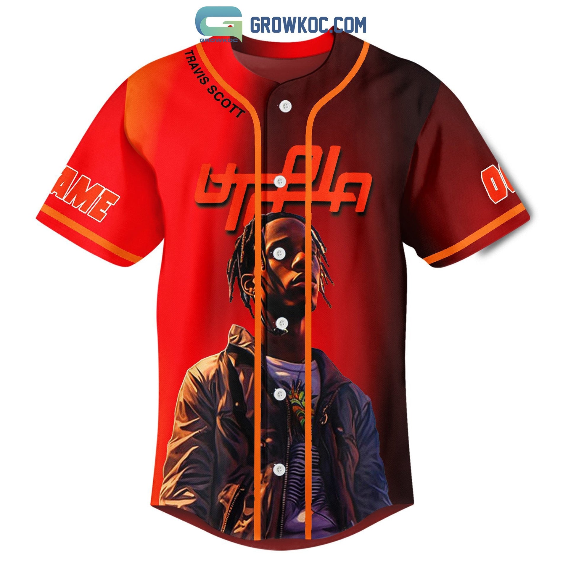 Travis Scott Look Mom I Can Fly Personalized Baseball Jersey baseball jersey product view 2