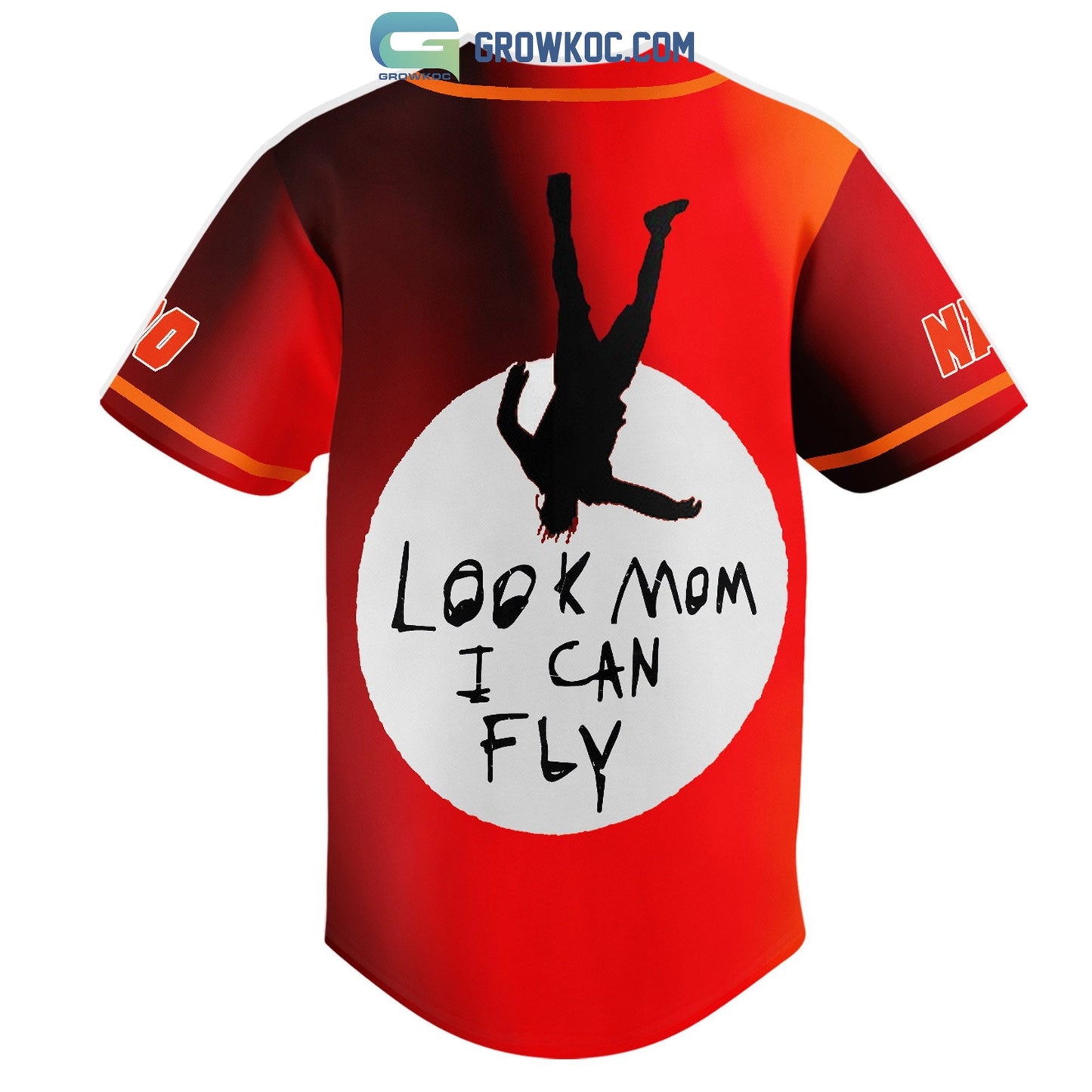 Travis Scott Look Mom I Can Fly Personalized Baseball Jersey baseball jersey product view 3