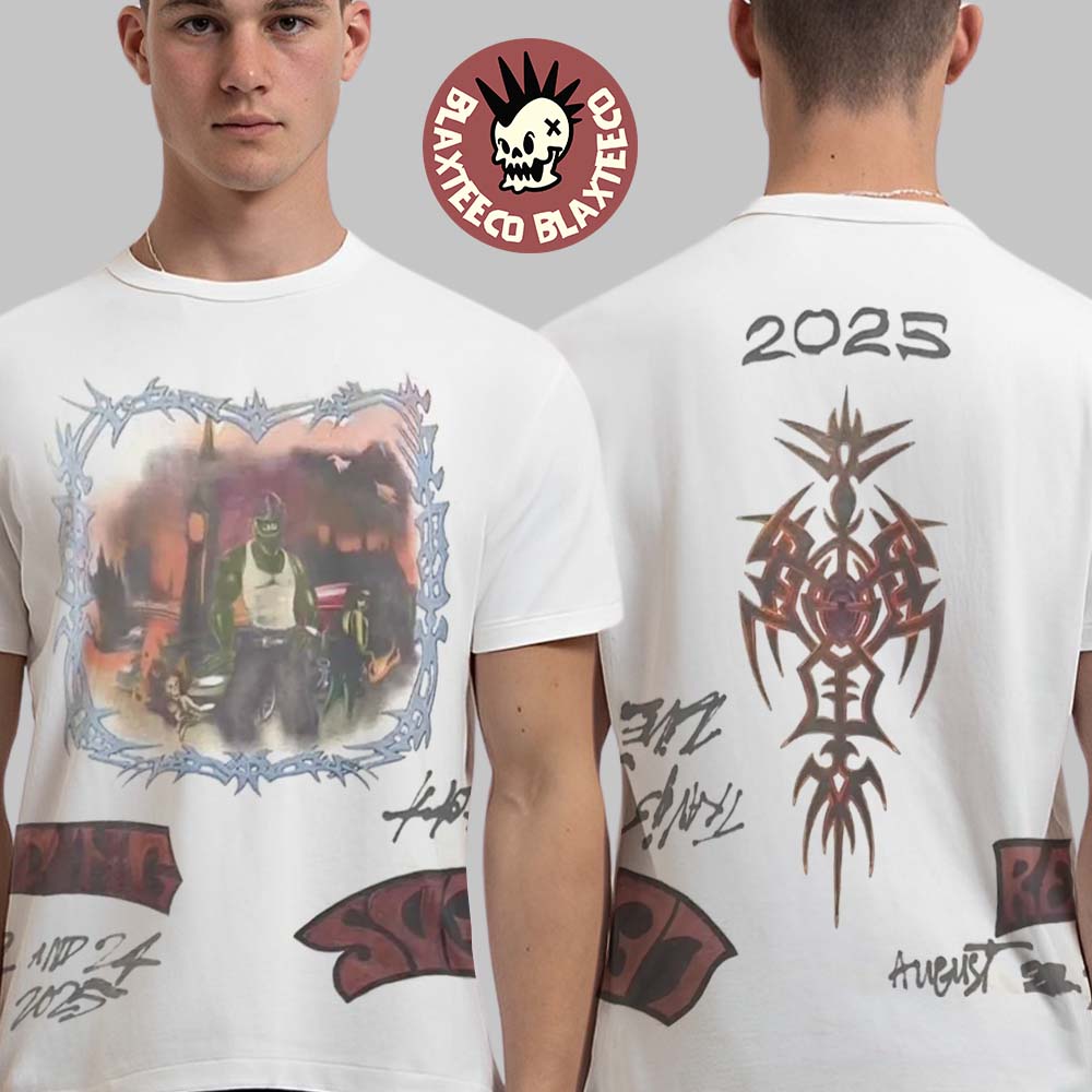 Travis Scott Reading And Leeds Festival 2025 Merch Tee On August 22 And 24 2025 White T-Shirt - T-Shirt, Sweatshirt, Hoodie