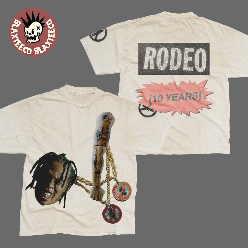 Travis Scott Rodeo 10 Years Anniversary Chain T-Shirt Unisex T-shirt, Sweatshirt, Hoodie, Long Sleeve Tee - T-Shirt, Sweatshirt, Hoodie