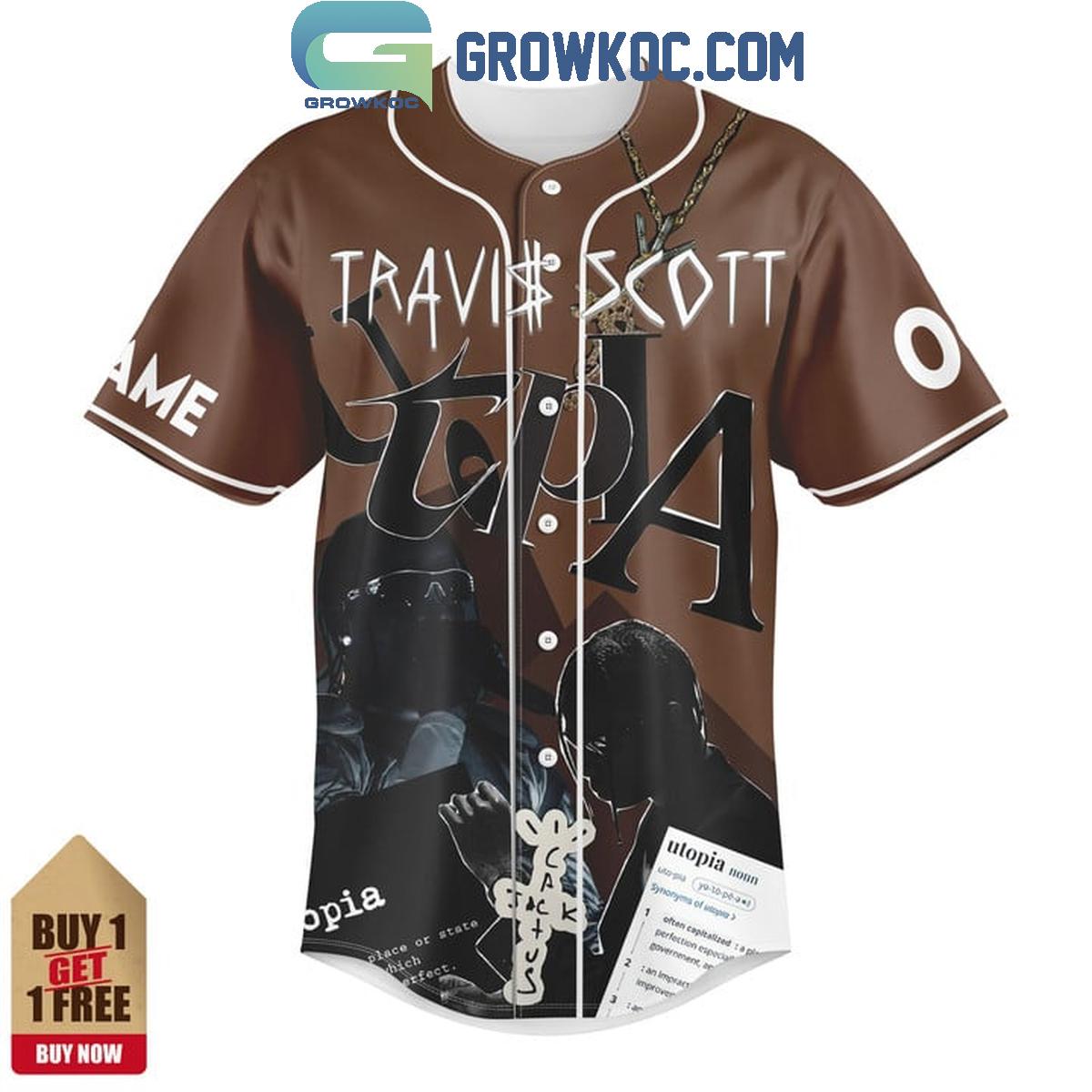 Travis Scott Utopia Look In My Eyes Personalized Baseball Jersey baseball jersey product view 2
