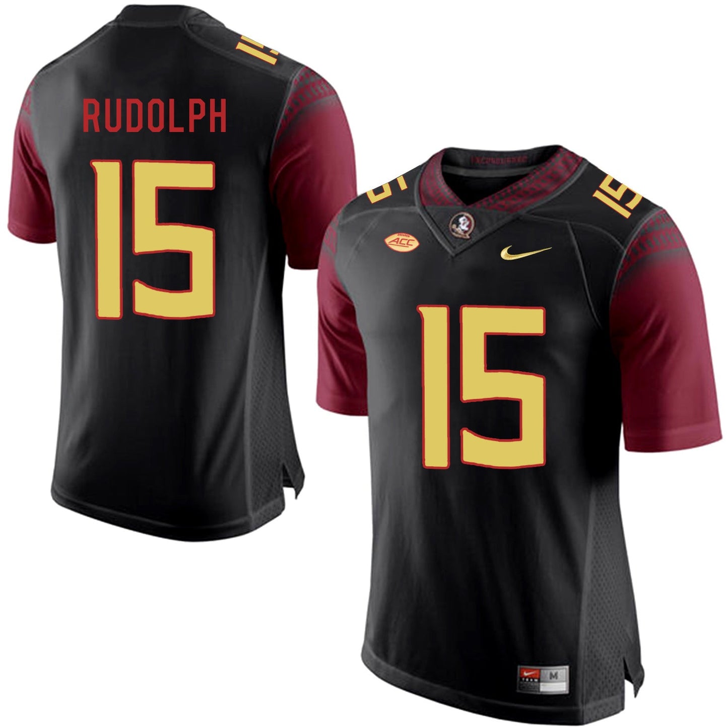 Travis Rudolph 15 Black College Football Jersey football jersey product view 1