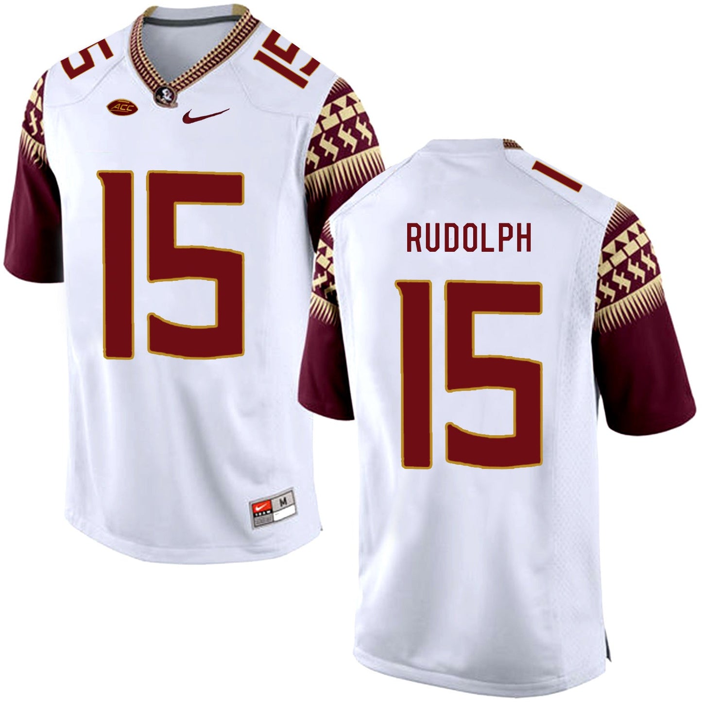 Travis Rudolph 15 White College Football Jersey football jersey product view 1