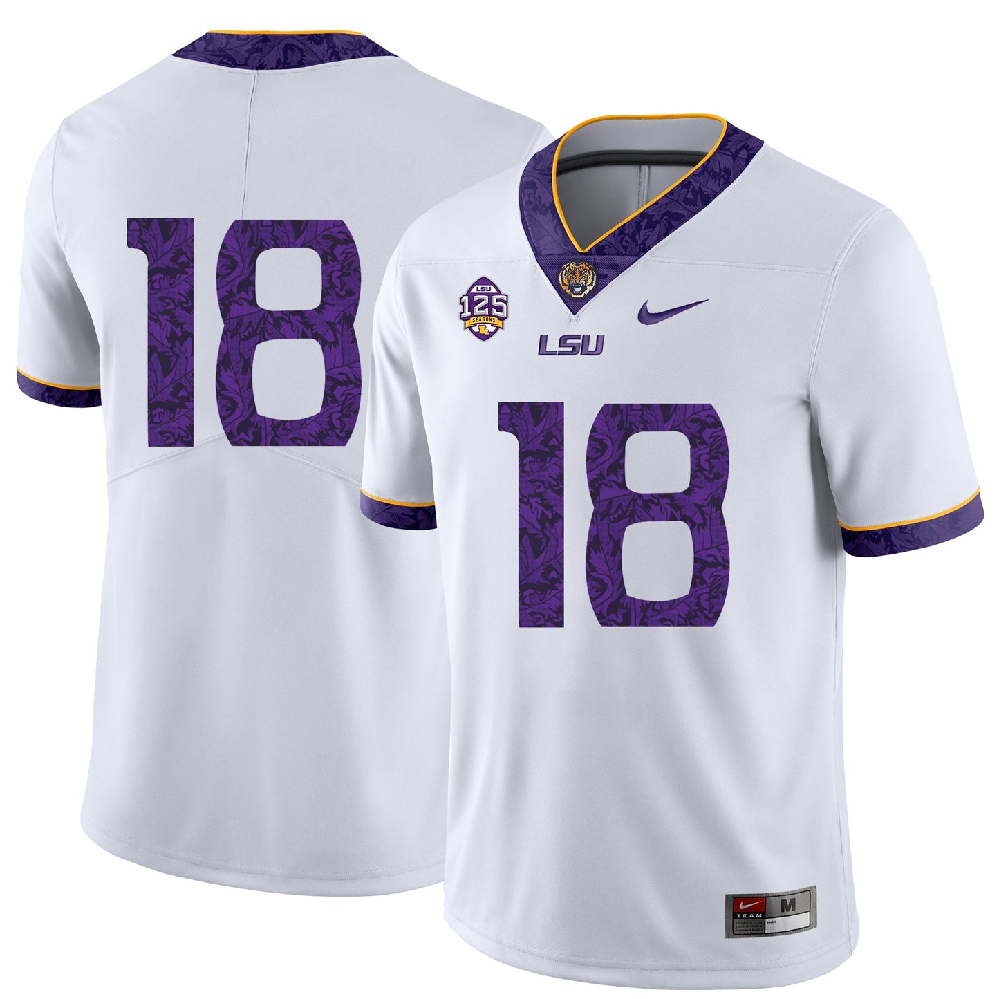 Tre'Davious White 18 Pattern White .2jpg College Football Jersey football jersey product view 1