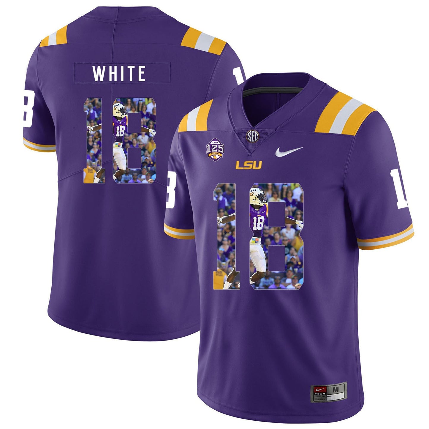 Tre'Davious White 18 Purple .1jpg College Football Jersey football jersey product view 1