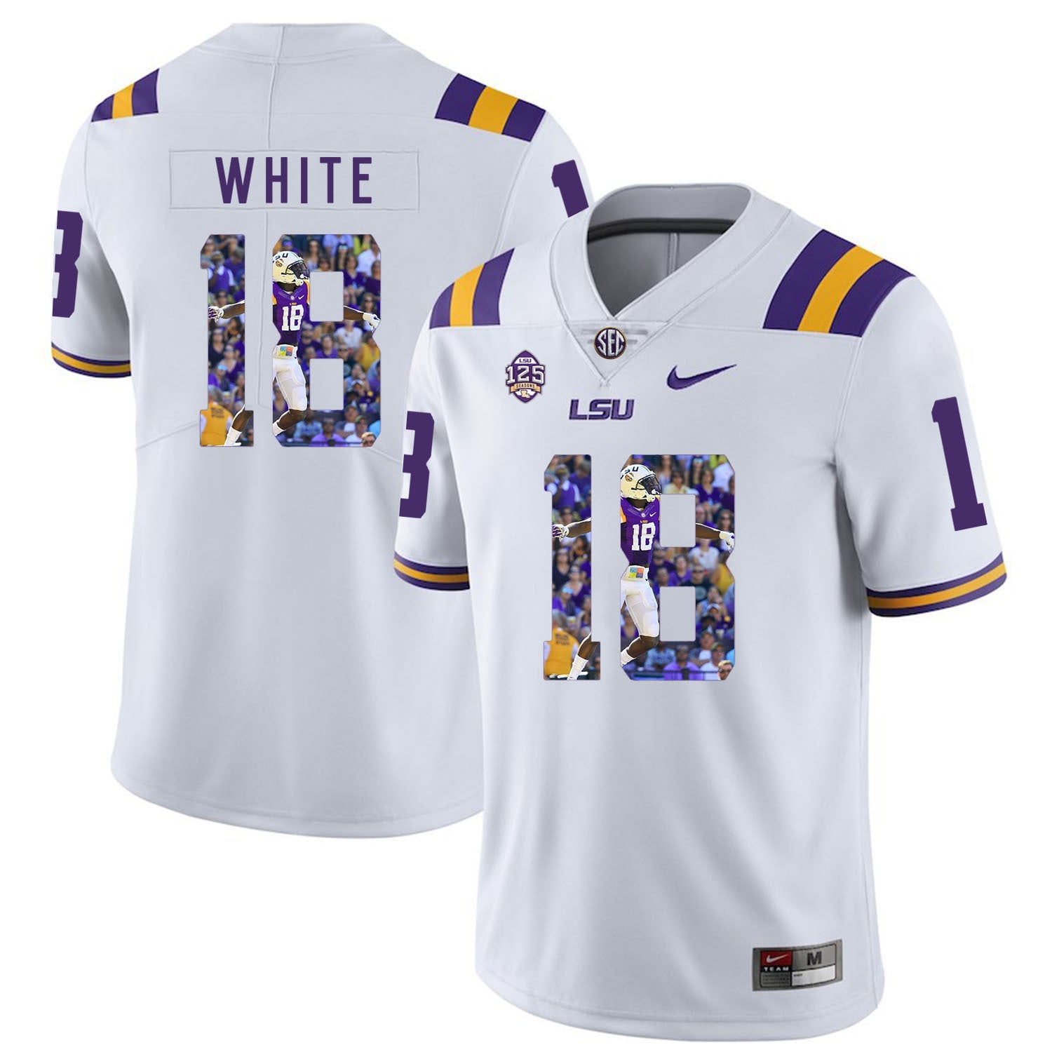 Tre'Davious White 18 White .1jpg College Football Jersey football jersey product view 1