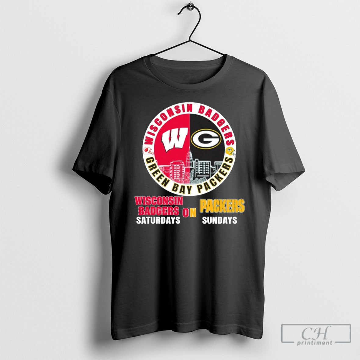 Trending Badges On Saturdays Packers On Sundays 2025 Unisex T-shirt, Sweatshirt, Hoodie, Long Sleeve Tee - T-Shirt, Sweatshirt, Hoodie