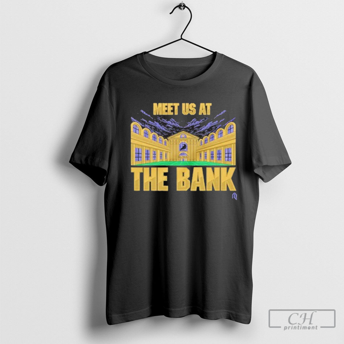 Trending Baltimore Ravens Meet Us At The Bank T Unisex T-shirt, Sweatshirt, Hoodie, Long Sleeve Tee - T-Shirt, Sweatshirt, Hoodie