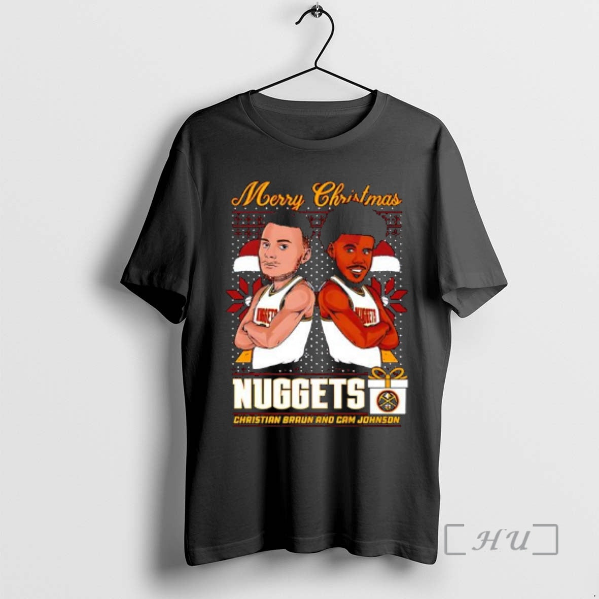 Trending Denver Nuggets Christmas Braun Johnson Graphic - T-Shirt, Sweatshirt, Hoodie